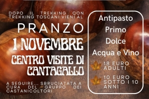Festa delle Castagne Pranzo 1 Novembre, centro visite di Cantagallo