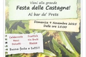 FESTA DELLE CASTAGNE - Circolo Parrocchiale Mercatale Vernio - 09/11/25 ore 15.00