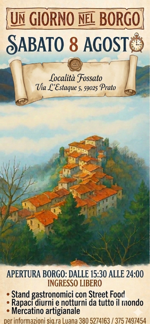 UN GIORNO NEL BORGO - FOSSATO - 8/8/26 ore 15.30