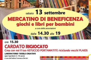 MERCATINO DI BENEFICENZA - Mumat Vernio - 13/9/25 0re 14.30