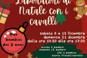 LABORATORI DI NATALE CON I CAVALLI - 6/13/21.12.25 la casa sul fosso ore 14.30