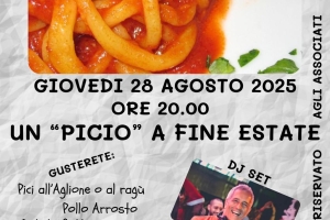 UN PICIO A FINE ESTATE - Circolo spola d'oro 28/8/25 0re 20.00