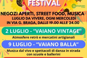 VAIANO STREET FESTIVAL - 2/9/16/ 23 luglio 2025